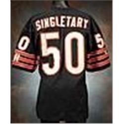 Circa 1991 Mike Singletary Chicago Bears Game-Used Blue Mesh Jersey