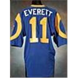 Early 1990s Jim Everett Los Angeles Rams Game-Used & Autographed Blue Mesh Jersey (JSA)