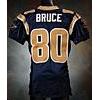 Image 1 : 2003 Isaac Bruce St. Louis Rams Game-Used & Autographed Blue Mesh Jersey (JSA)