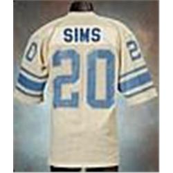 Early 1980s Billy Sims Detroit Lions Game-Used White Mesh Jersey