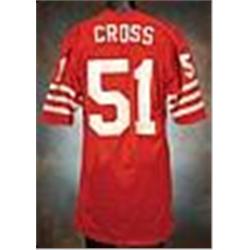 Circa 1976 Randy Cross San Francisco 49ers Game-Used Red Mesh Jersey (Rookie Era)