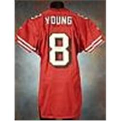 1997 Steve Young San Francisco 49ers Game-Used & Autographed Red Mesh Jersey (JSA)