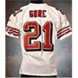 2005 Frank Gore Rookie San Francisco 49ers Game-Used White Mesh Jersey
