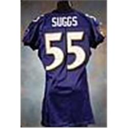 2003 Terrell Suggs Rookie Baltimore Ravens Game-Used Purple Mesh Jersey