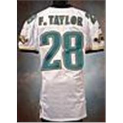 1998 Fred Taylor Rookie Jacksonville Jaguars Game-Used & Autographed White Mesh Jersey (JSA)