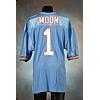 Image 1 : Late 1980s Warren Moon Houston Oilers Game-Used Light Blue Mesh Jersey