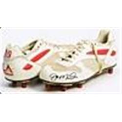 1993-94 Joe Montana KC Chiefs Game-Used & Autographed Cleats (JSA)