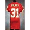 Image 1 : 2002 Priest Holmes Kansas City Chiefs Game-Used Red Mesh Jersey