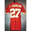 Image 1 : 2004 Larry Johnson Kansas City Chiefs Game-Used Red Mesh Jersey