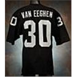 Late 1970s Mark Van Eeghen Oakland Raiders Game-Used Black Mesh Jersey