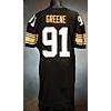 Image 1 : 1993 Kevin Greene Pittsburgh Steelers Game-Used Black Mesh Jersey