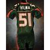 Image 1 : 2003 Jonathan Vilma Miami Hurricanes Game-Used Green Mesh Jersey