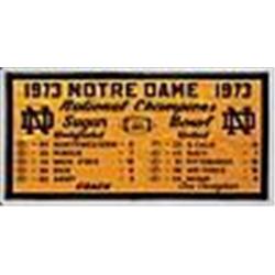 1973 Notre Dame National Champions Banner