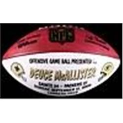 9/17/2006 Offensive Game Football Presented To Deuce McAllister