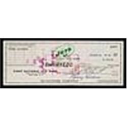 8/23/1969 Dave Herman NY Jets Signed Payroll Check (JSA)