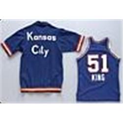 Early 1980s Reggie King Kansas City Kings Game-Used Road Jersey & Common Warm-Up Jacket (2)