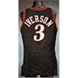 1997-98 Allen Iverson Philadelphia 76ers Game-Used & Autographed Road Jersey (JSA)