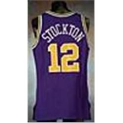 1993-94 John Stockton Utah Jazz Game-Used Road Jersey