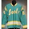 Image 1 : Circa 1974-76 #24 California Golden Seals Game-Used Teal Knit Jersey
