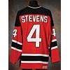 Image 1 : 1996-97 Scott Stevens New Jersey Devils Game-Used Air-Knit Red Road Jersey (Team LOA)