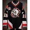 Image 1 : 1999 Michal Grosek Buffalo Sabres Stanley Cup Finals Game-Used Black Road Air-Knit Jersey (Team Lett