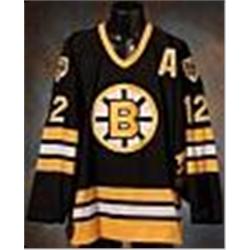 1993-94 Adam Oates Boston Bruins Game-Used Black Road Air-Knit Jersey
