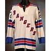 Image 1 : 1960s Don Marshall New York Rangers Game-Used White Durene Tie-Down Jersey