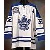 Image 1 : 2/13/99 Steve Thomas Toronto Maple Leafs Game-Used White Home Tie-Down Jersey (Final Game Maple Leaf