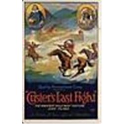 1912 "Custer's Last Fight" Stone Litho One Sheet Movie Poster