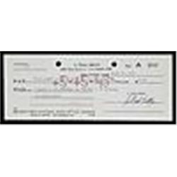 4/20/1943 J. Paul Getty Signed Check (JSA)