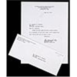 Archibald Cox TLS on Watergate Stationary w/ Envelope (JSA)