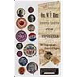 Lot of Vintage Political Pins w/ Roosevelt & Taft (15)