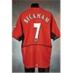 2002-03 David Beckham Manchester United Match-Worn Shirt
