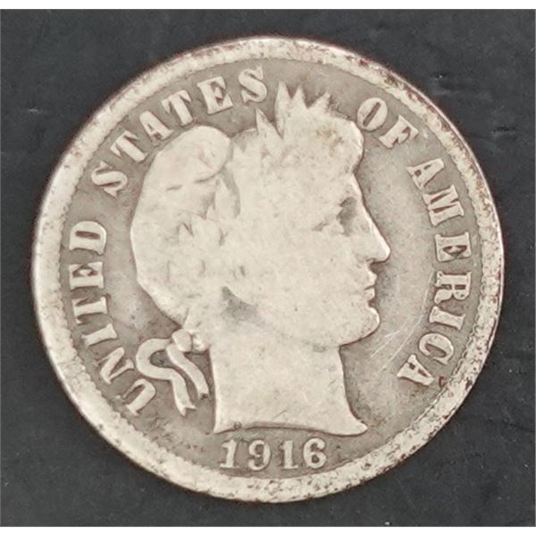 1916-S Barber Dime