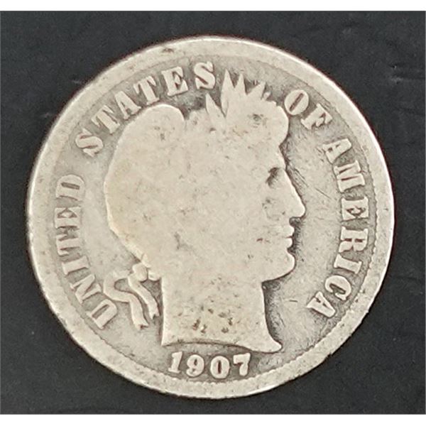 1907 and 1907-D Barber Dimes