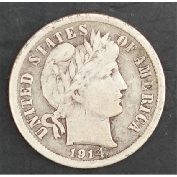 1914-D Barber Dime