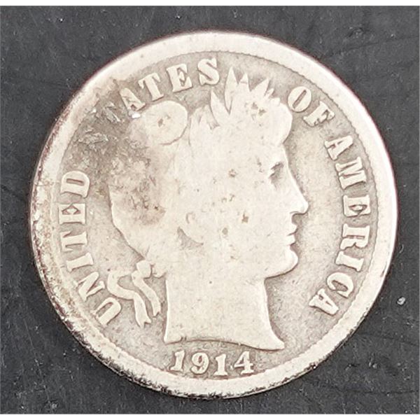 1914-S Barber Dime