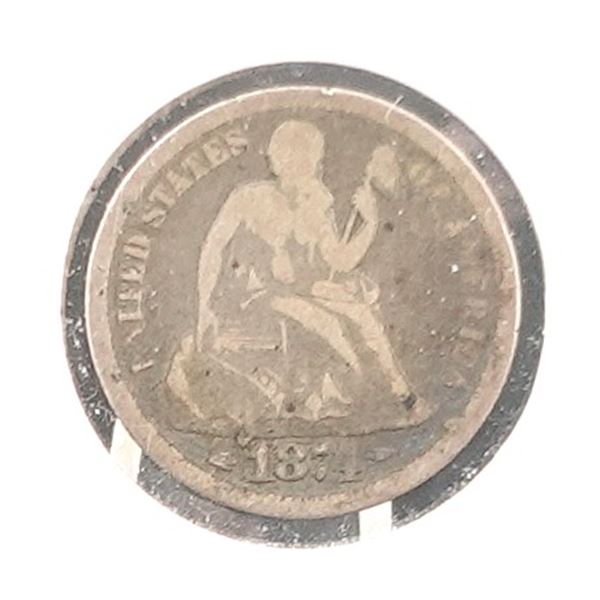 1874 Seated Dime