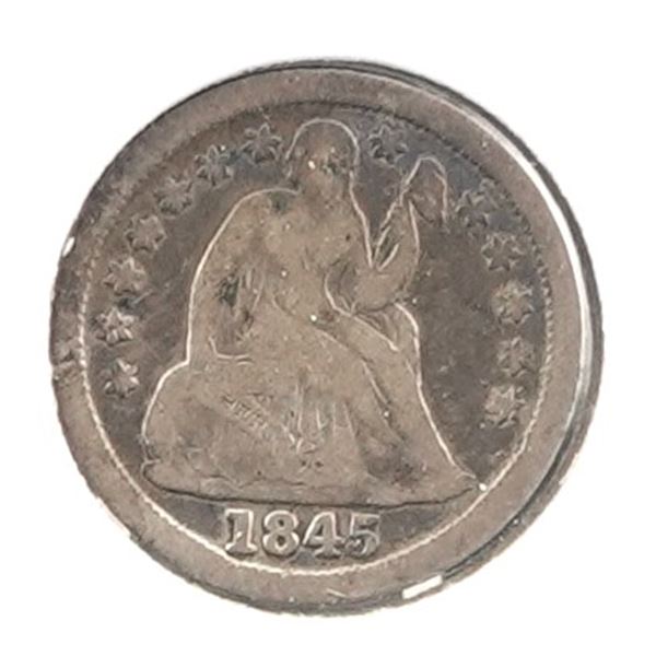 1845 Seated Dime