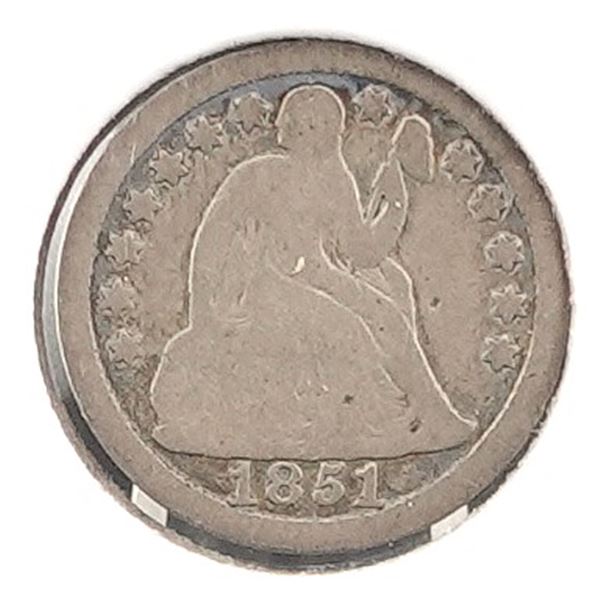 1851 Seated Dime