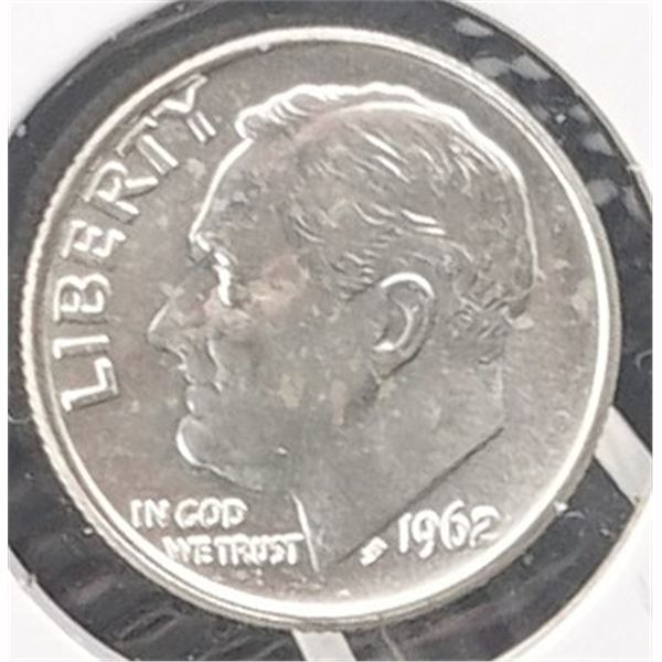 1962 Roosevelt Dime