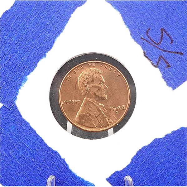 1948-S Wheat Cent Red