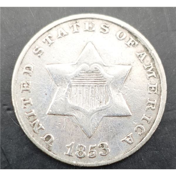 1853 3 Cent Coin