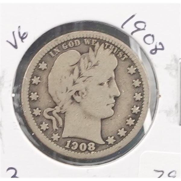 1908 Barber Quarter