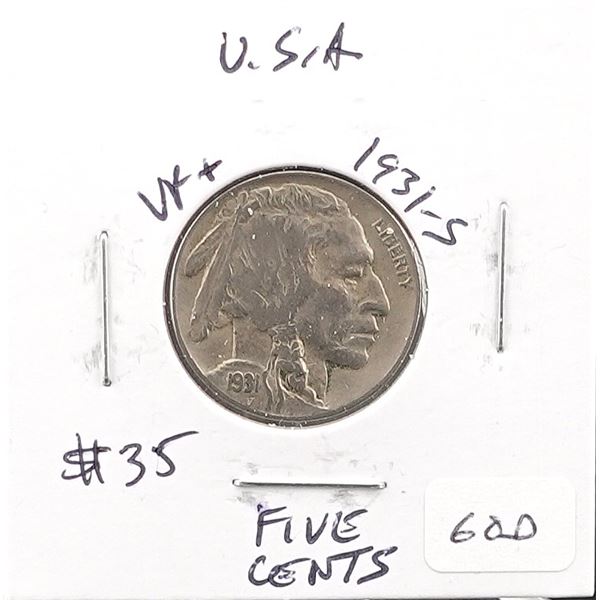 1931-S Buffalo Nickel