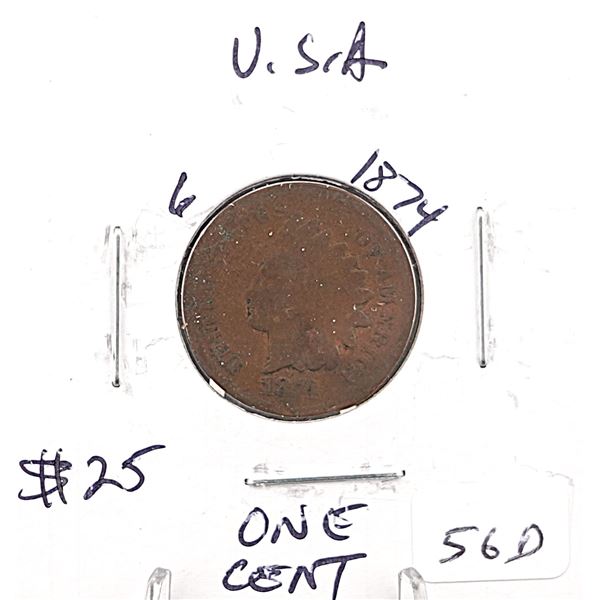 1874 Indian Head Cent