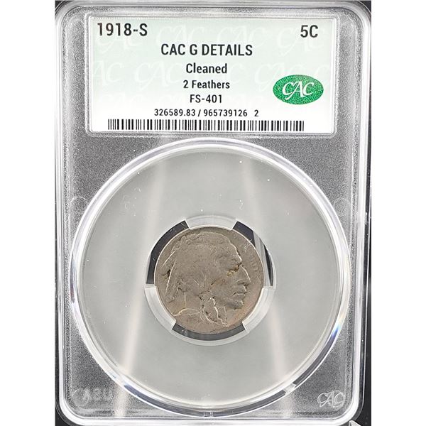 1918-S Buffalo Nickle