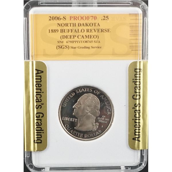 2006-S North Dakota Silver Quarter