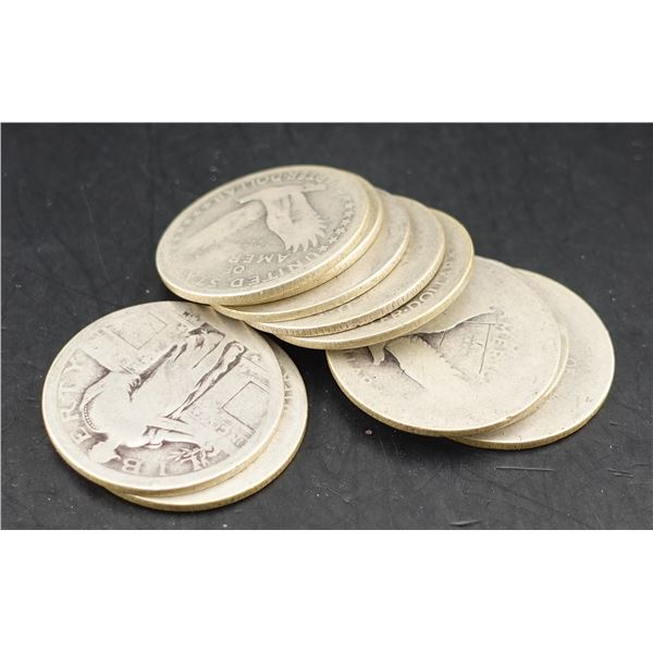 (10) Standing Liberty Quarters