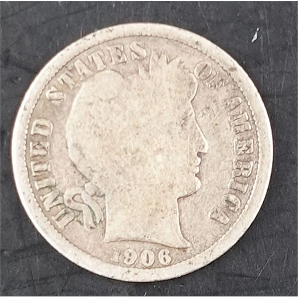 1906-S Barber Dime